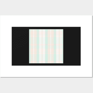 Pastel Aesthetic  Aillith 1 Hand Drawn Textured Plaid Pattern Posters and Art